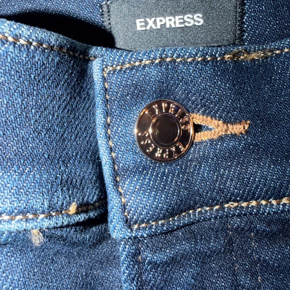 Express Dark Blue Denim Jeans - Picture 3 of 9